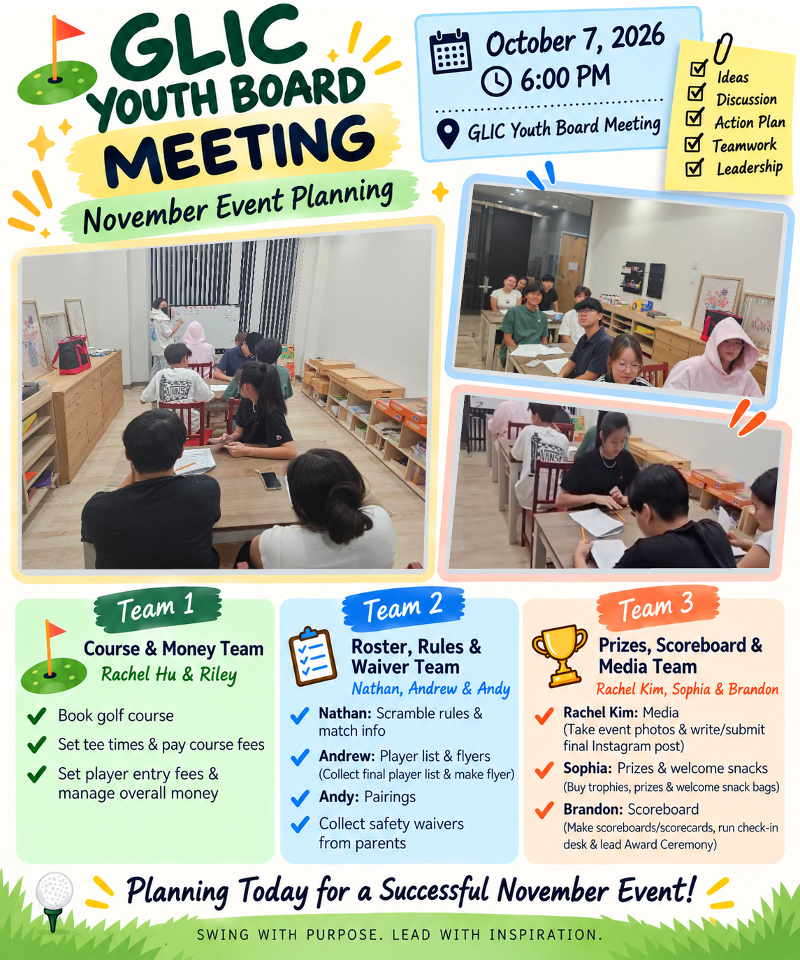 Youth Board Meeting — November Event Planning